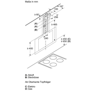 BOSCH Serie 6, Wandesse, 90 cm, Klarglas schwarz bedruckt