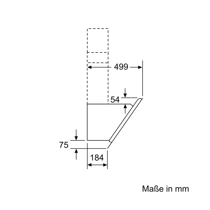 BOSCH Serie 6, Wandesse, 90 cm, Klarglas schwarz bedruckt