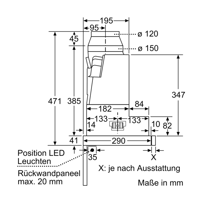 Bosch DFR067T51 Serie 6, Flachschirmhaube, 60 cm, Edelstahl
