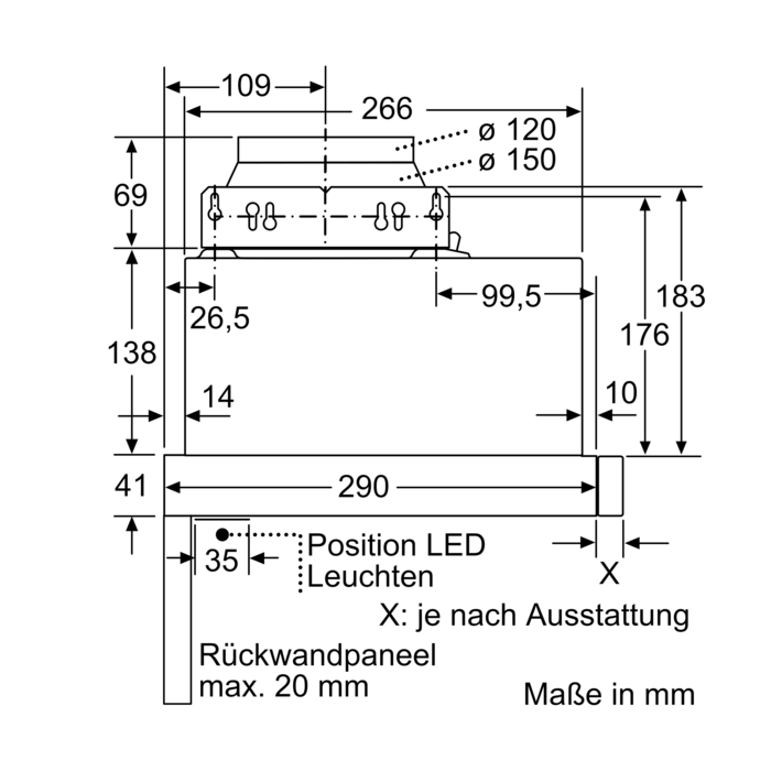 Bosch DFM064A52 Serie 4, Flachschirmhaube, 60 cm, Silber, metallisch