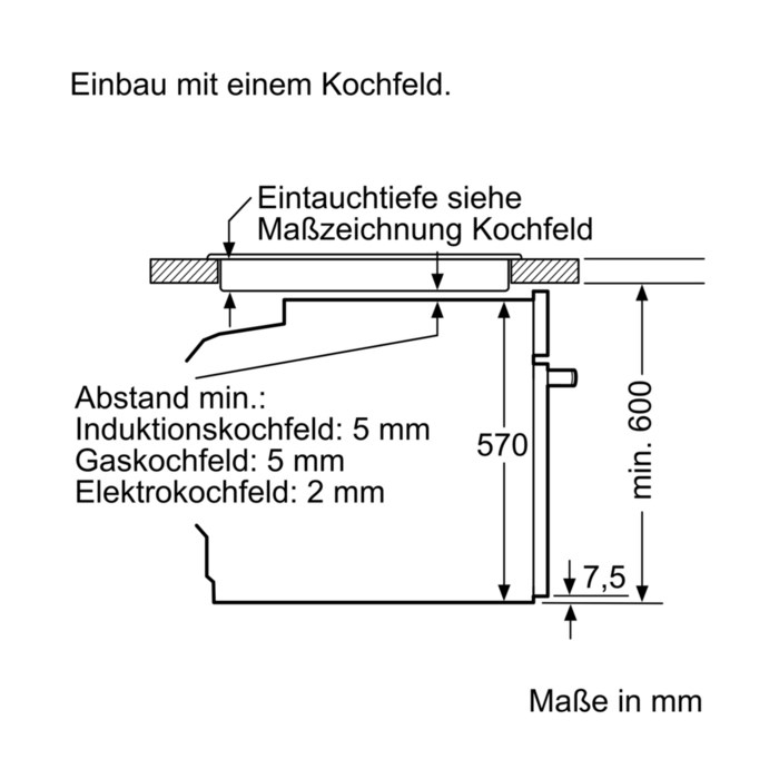 Bosch HRG4785B7 Serie 6, Einbau-Backofen mit Dampfunterstützung, 60 x 60 cm, Schwarz