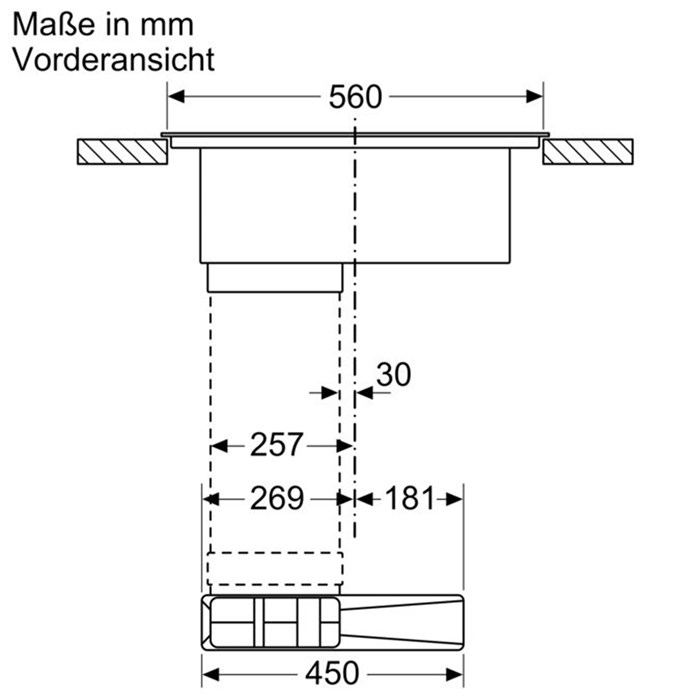 Bosch PVS695B16E Serie 4, Kochfeld mit Dunstabzug (Induktion), 60 cm, mit Rahmen aufliegend