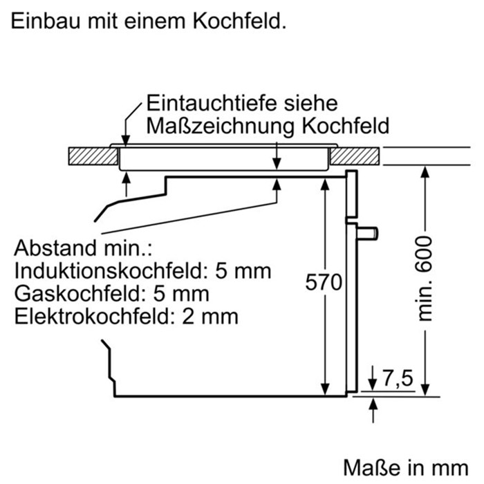 Bosch HBA4330B1 Serie 4, Einbau-Backofen, 60 x 60 cm, Schwarz